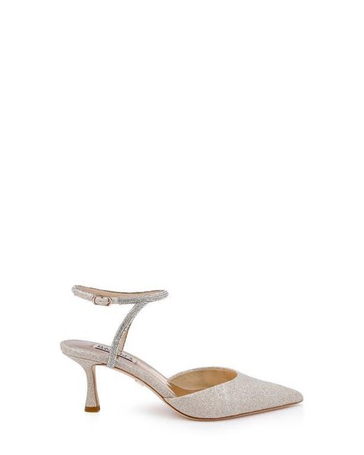 Badgley Mischka Metallic Autumn Pointed Toe Ankle Strap Pump