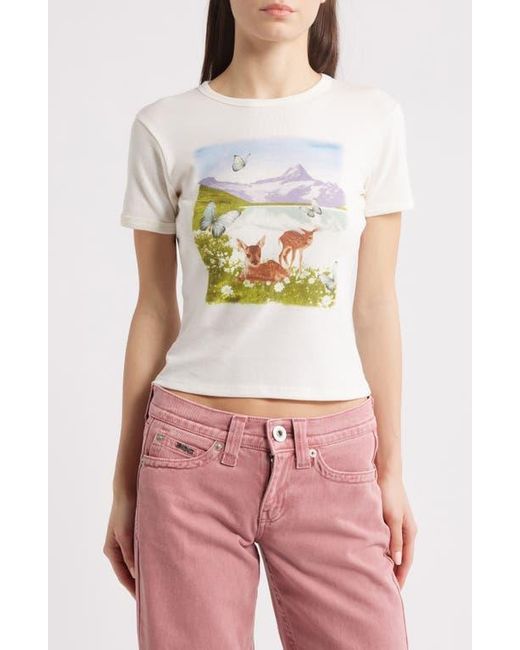 THE VINYL ICONS Red Deer Lake Graphic Baby Tee