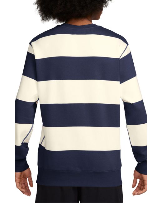 Nike Blue Club Stripe French Terry Sweatshirt for men