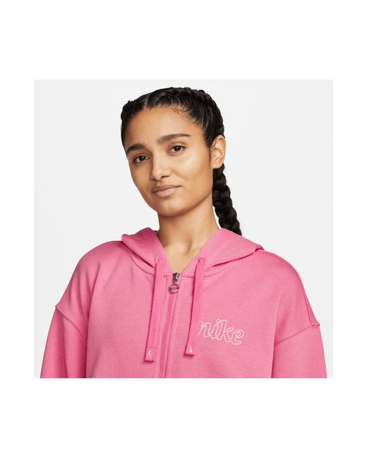 Nike Dri-fit Get Fit Embroidered Training Hoodie in Pink | Lyst