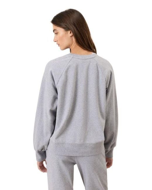 Pact Gray Cloudknit Raglan Crew