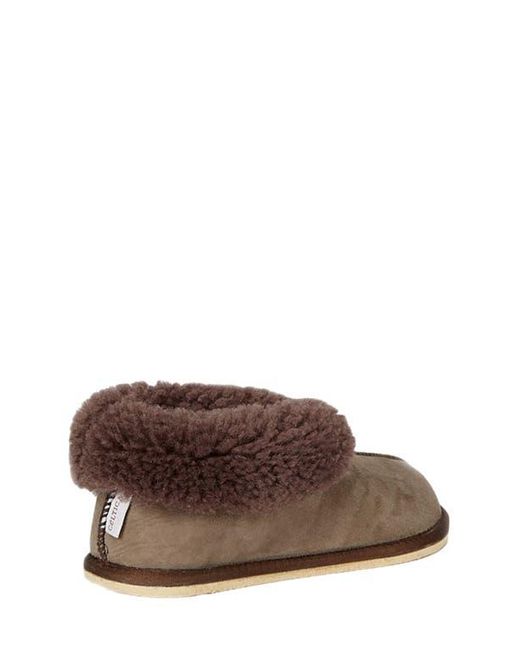 Celtic & Co. Brown Ladies' Shearling Bootee Slippers