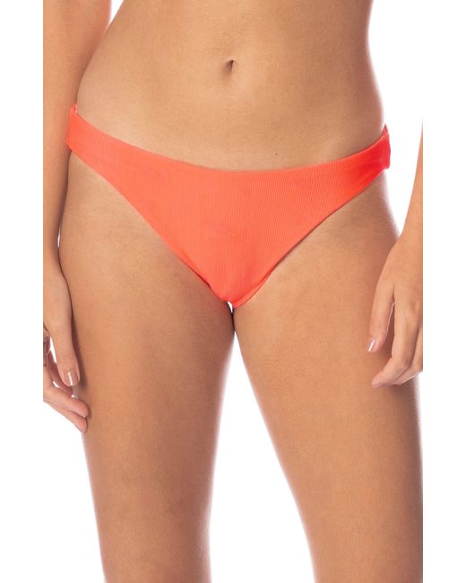 Maaji Orange Fire Coral Sublimity Reversible Bikini Bottoms