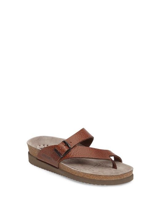Mephisto Brown Helen Toe Loop Sandal