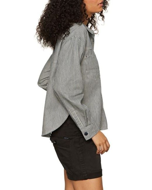 Sanctuary Gray Ivy Stripe Shacket