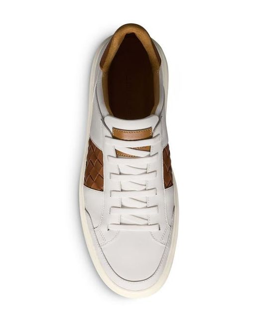 Allen Edmonds White Oliver Woven Panel Sneaker for men