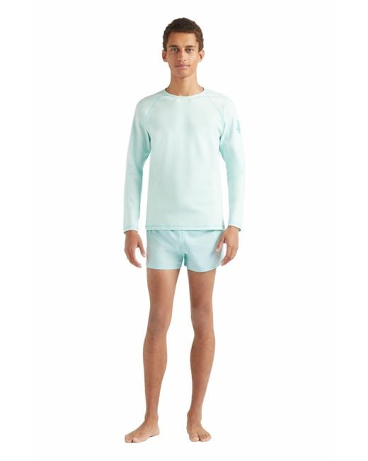 Vilebrequin Blue Uv Protection Long Sleeves Rashguard Solid for men