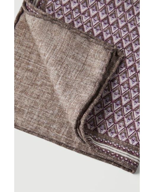 Brunello Cucinelli Purple Pocket Square With Pattern for men