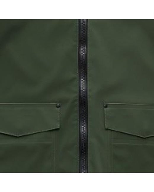 Stutterheim Green Mosebacke Patch Matte Raincoat
