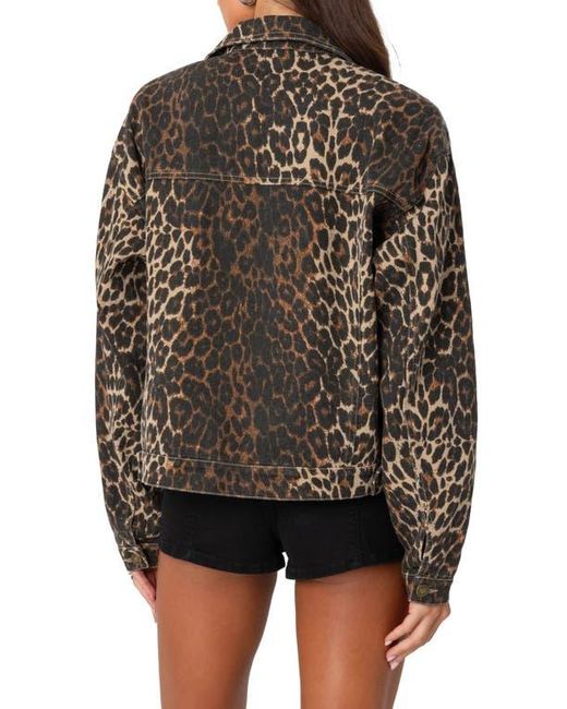 Edikted Black Print Denim Jacket