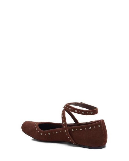 Free People Brown Grace Ankle Strap Ballet Flat
