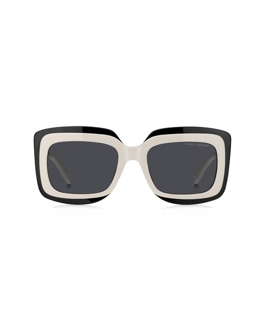 Marc Jacobs Black 54Mm Rectangular Sunglasses