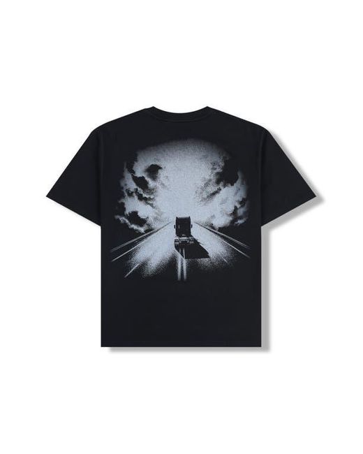 Pleasures Black Truck Heavyweight Graphic T-Shirt for men