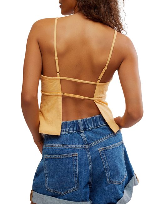 Free People Blue James Open Back Camisole