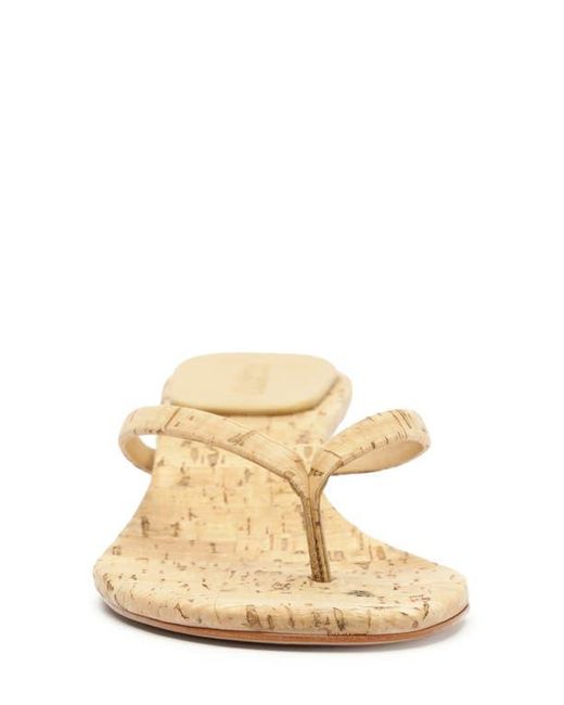 SCHUTZ SHOES Natural Carolyn Kitten Heel Sandal