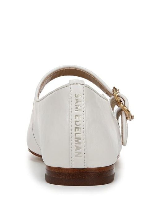 Sam Edelman White Michaela Mary Jane Flat