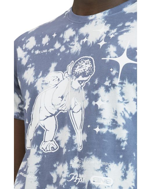 PRPS Blue Matsue Graphic T-shirt for men
