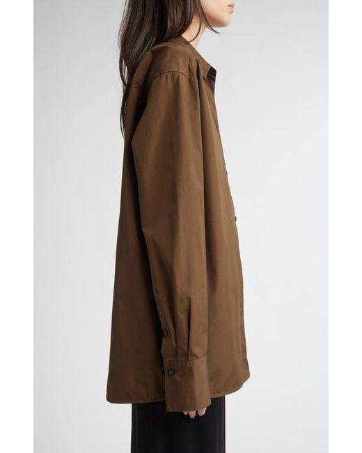 Totême  Brown Classic Cotton Button-Up Shirt