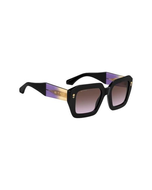Etro Black 52Mm Gradient Rectangular Sunglasses