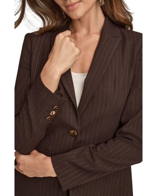 Donna Karan Brown One-Button Blazer