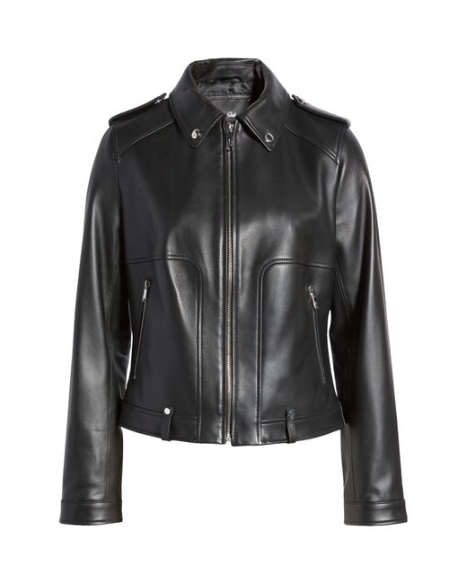 Sam Edelman Black Racing Vibe Leather Jacket