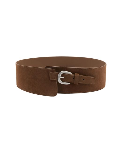 Mango Brown Wide Split Leather Belt
