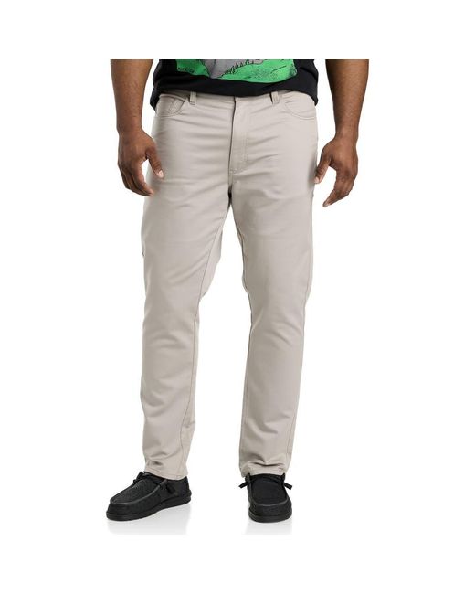 True Nation by DXL Gray 5-Pocket Everyday Stretch Twill Pants for men