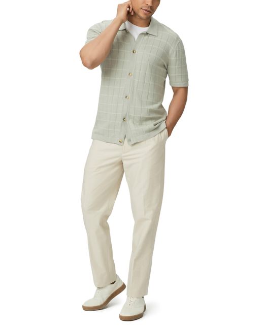PAIGE Green Mendez Knit Short Sleeve Button-up Shirt for men