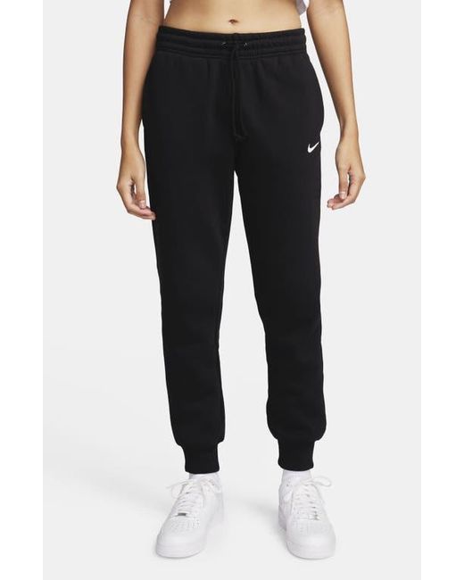 Nike Women's Black Sportswear Phoenix Fleece Mid Rise Sweatpants