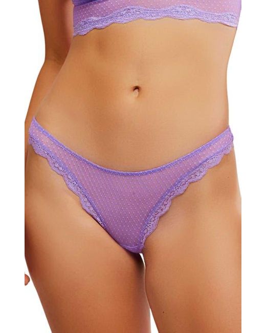 Free People Purple Mid Week Thong