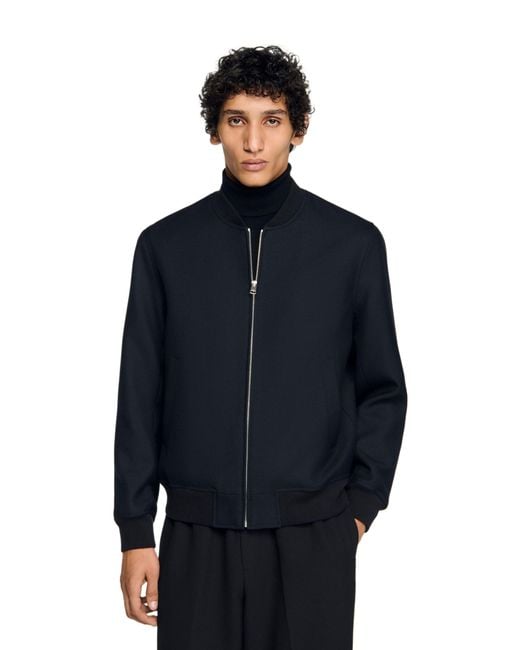 Sandro Blue Zip-Up Jacket for men