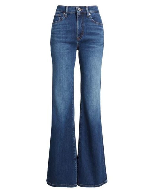 FRAME Blue The Icon High Waist Flare Jeans