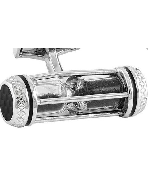 Tateossian Black Sand Timer Novelty Cufflinks for men