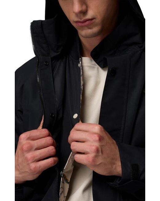 Columbia Black High Cascades 3-In-1 Reversible Hooded Jacket for men