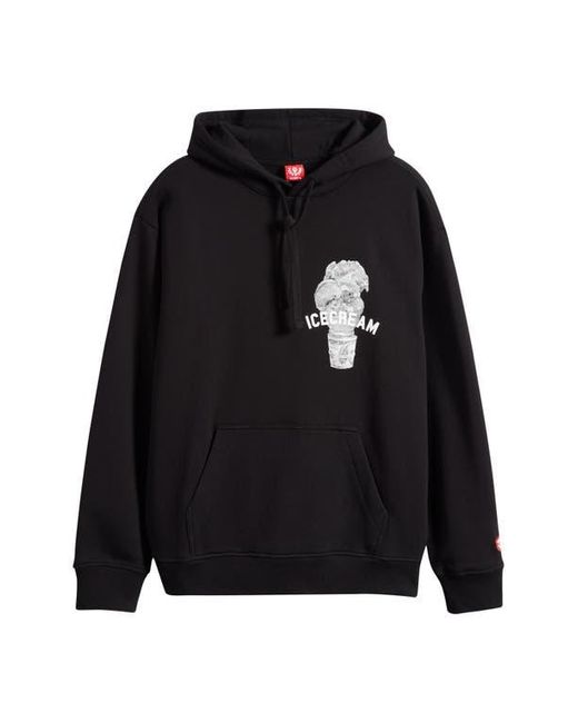ICECREAM Black Blanco Graphic Hoodie for men