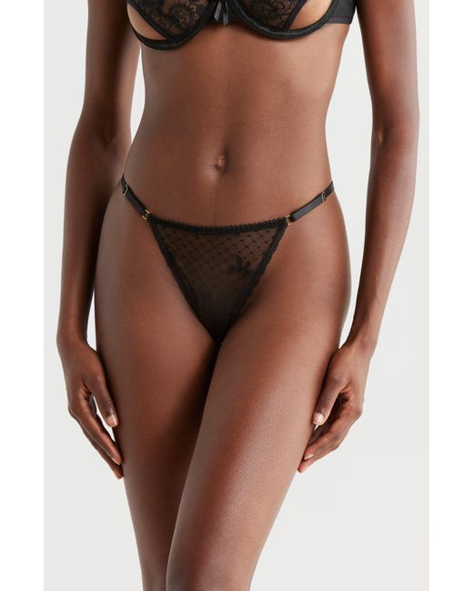 Kilo Brava Brown Embroidered Mesh G-String