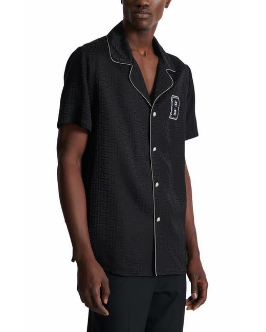 Balmain Black Varsity Pyjama Shirt for men