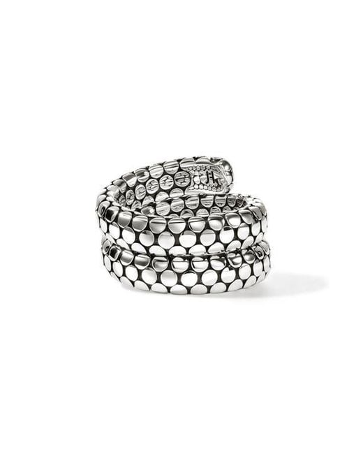 John Hardy Black Dot Coil Ring, Sterling
