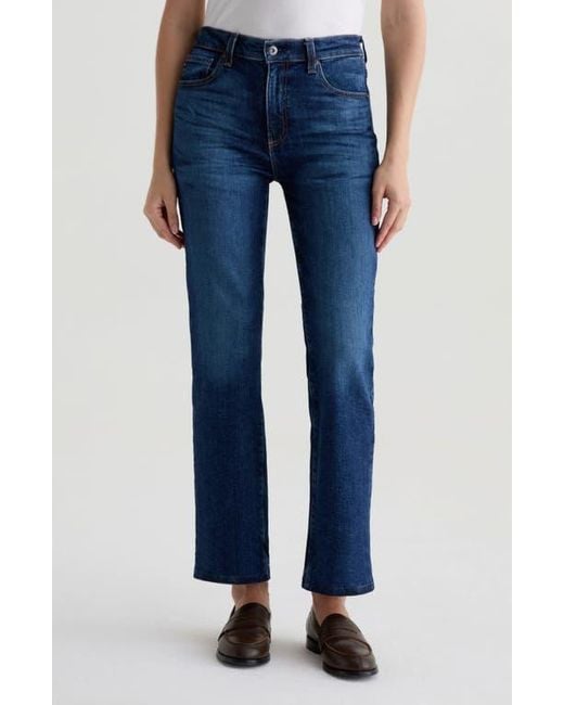 AG Jeans Women's Blue Brinley Classic Straight Leg Jeans