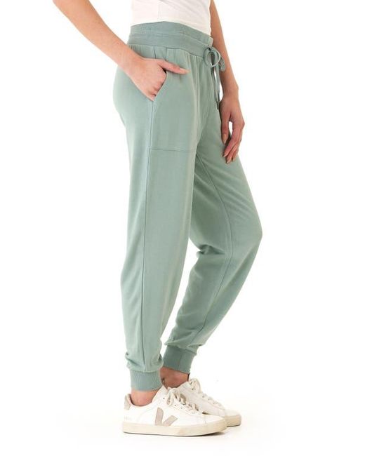 Threads For Thought Green Liara Feather Fleece Pocket Joggers