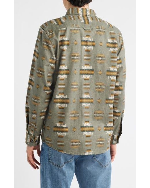 Pendleton Green Tanner Twill Button-Up Shirt for men