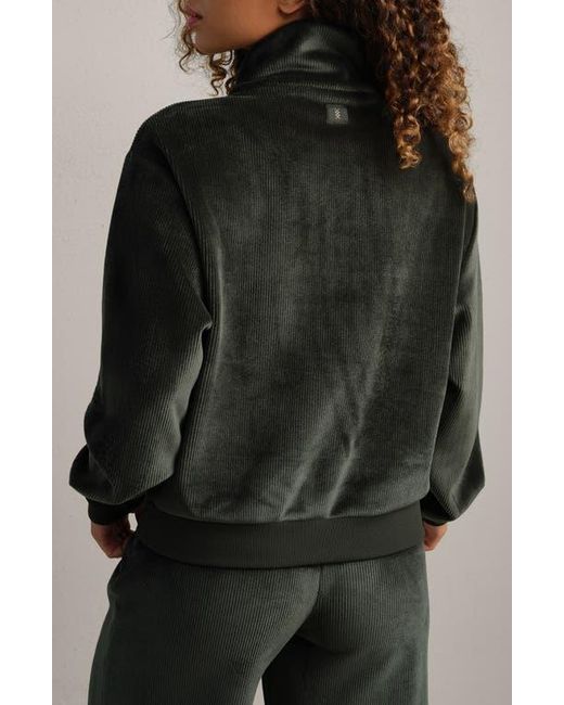 Rhone Black Plush Half Zip Pullover