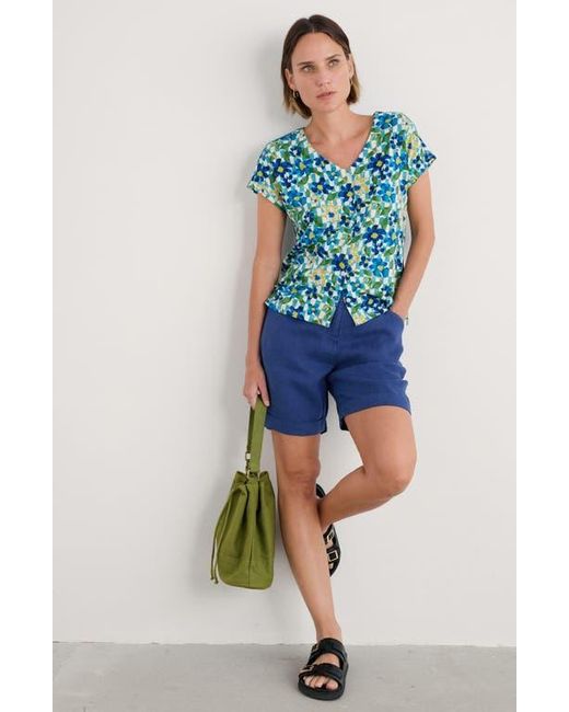 Seasalt Cornwall Blue Studio Glass Organic Cotton Button-Up Top