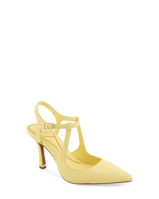 Kenneth Cole Metallic Romi Ankle Strap Pointed Toe Pump