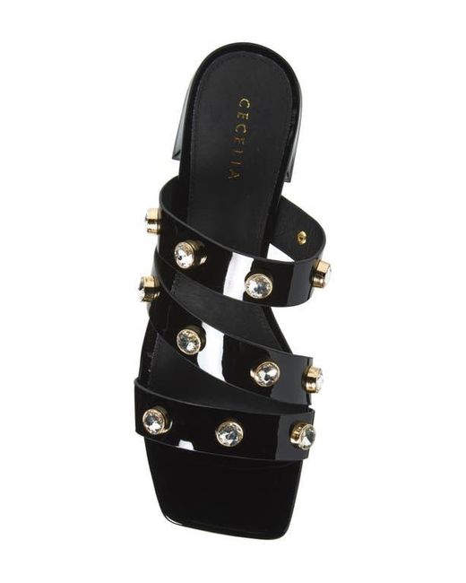 Cecelia New York Black Lindon Slide Sandal