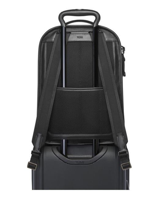 Tumi Black Bradner Leather Backpack for men