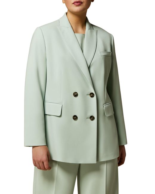 Marina Rinaldi Green Double Breasted Cady Jacket