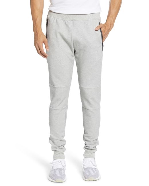 Alo Yoga Impel Waffle Textured Sweatpants in Heather Grey (Gray) for