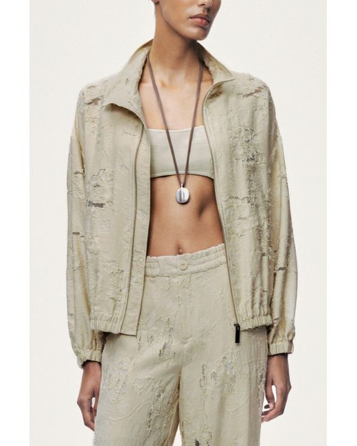 Nocturne Natural Jacquard Bomber Jacket