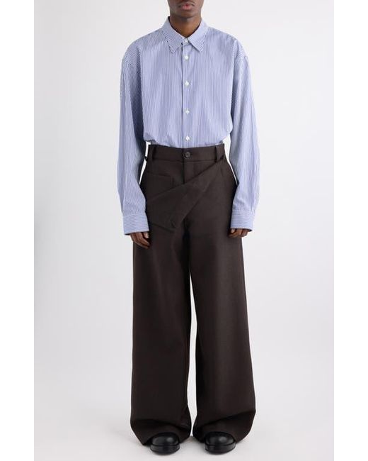 Dries Van Noten Blue Croom Stripe Button-Up Shirt for men